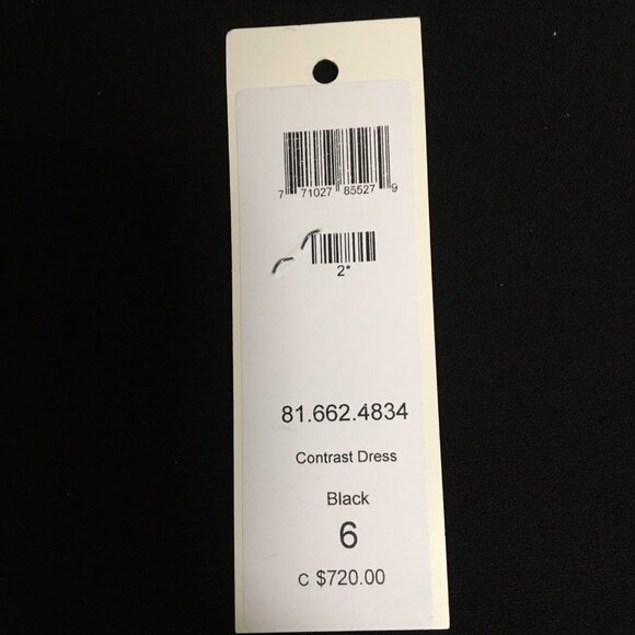 Wool column dress with contrasting inserts, US6 - Picture 9 of 10